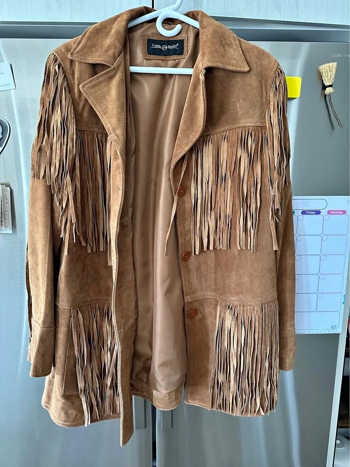 Carrie Hoxton Fringe Suede Leather Jacket