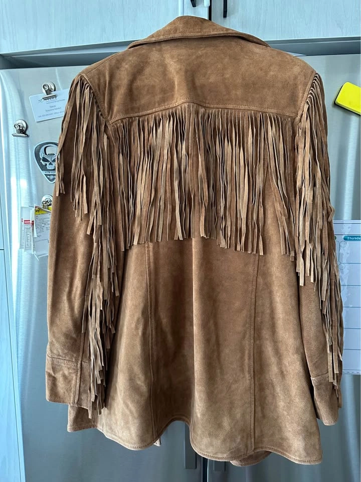 Carrie Hoxton Fringe Suede Leather Jacket - photo 2