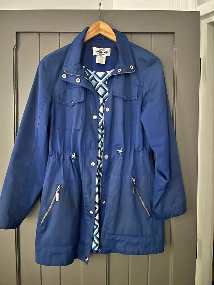 Sportek Striking Blue Women’s Rain Jacket (size small)
