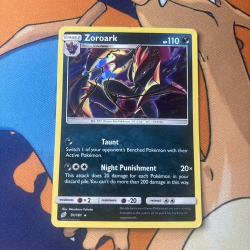 2019 Zoroark Holo Rare SM Team Up 91/181 LP