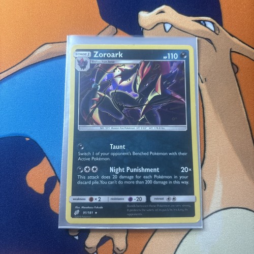 2019 Zoroark Holo Rare SM Team Up 91/181 LP - photo 3