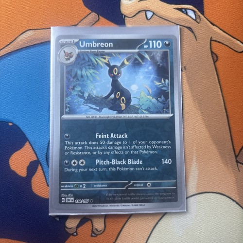 2023 Umbreon 130/197 SV03: Obsidian Flames Regular NM - photo 3
