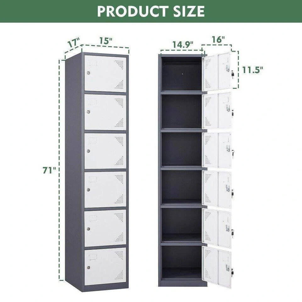 6-Tier Metal Storage Locker Cabinet - photo 2
