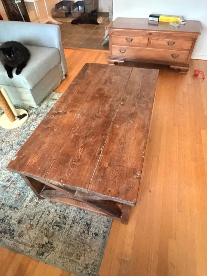 Solid Wood Living Room Table - photo 3