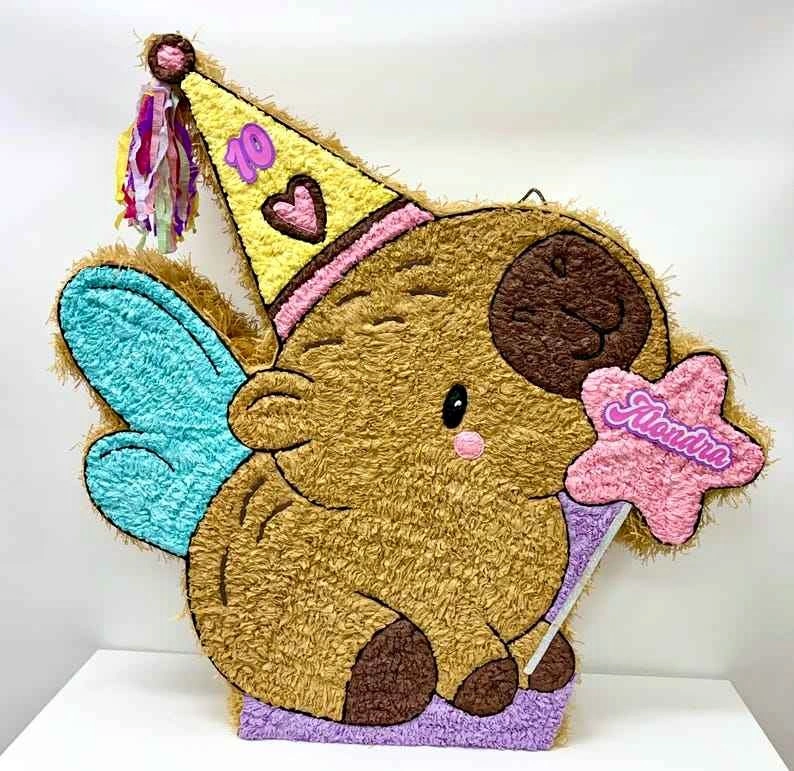 Personalized Capybara Birthday Piñatas