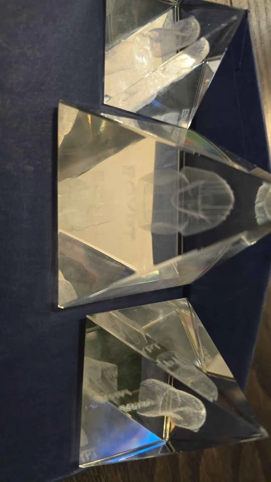 Crystal Glass Pyramids (set of 3) - photo 2
