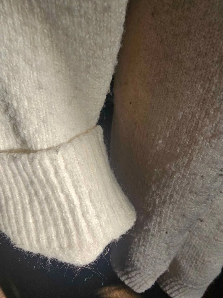 ZARA KNIT Cream Crew Neck Oversized Sweater - photo 5