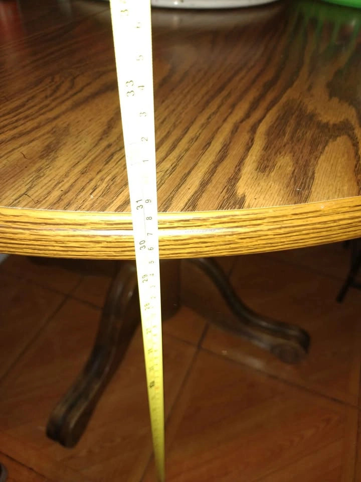 Wooden Round Pedestal Table with 4 Chairs - photo 5