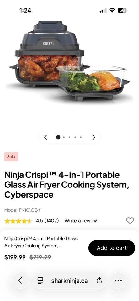 BNIB Ninja Crispi Portable Cooking System - photo 4