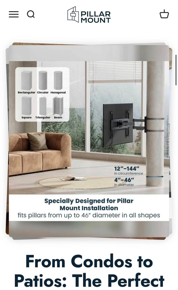 Pillar Mount Column TV Mount - photo 3