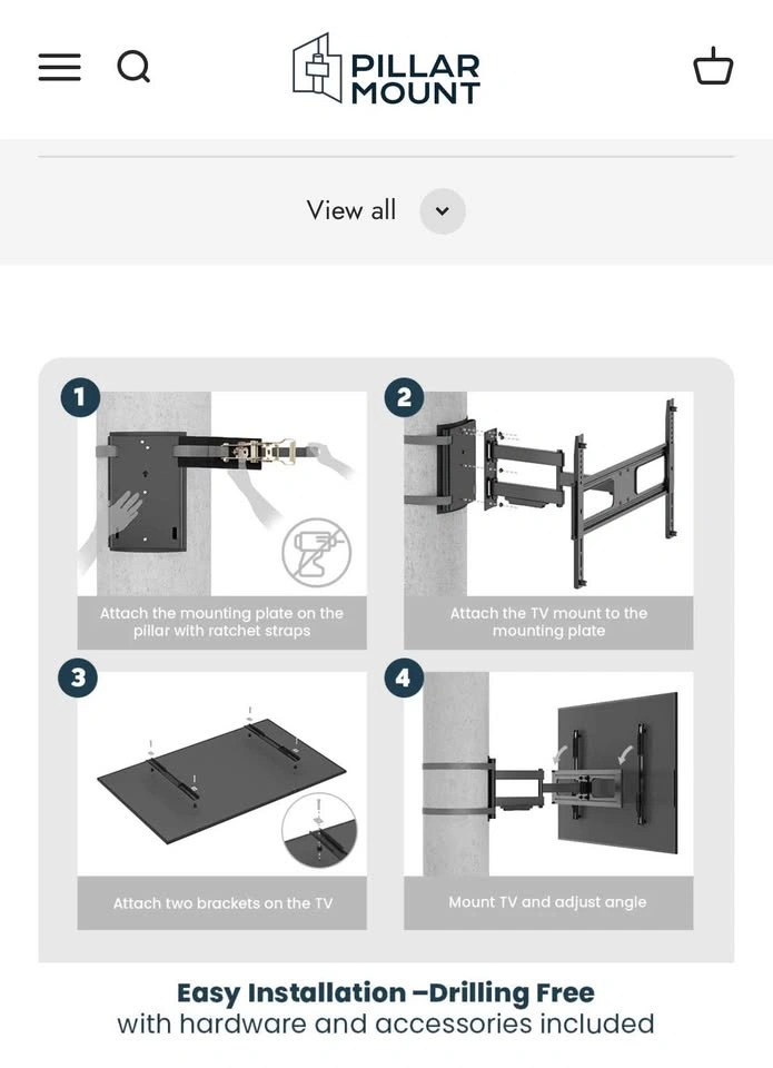 Pillar Mount Column TV Mount - photo 4