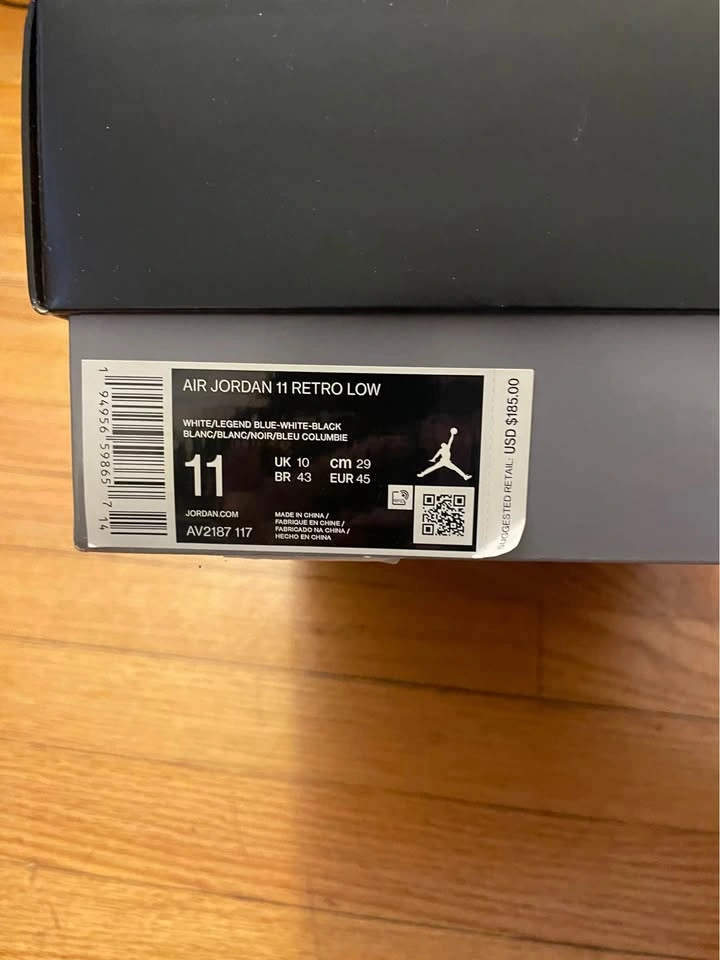 2021 Jordan 11 Retro Low Legend Blue Size 11 Excellent Condition - photo 5