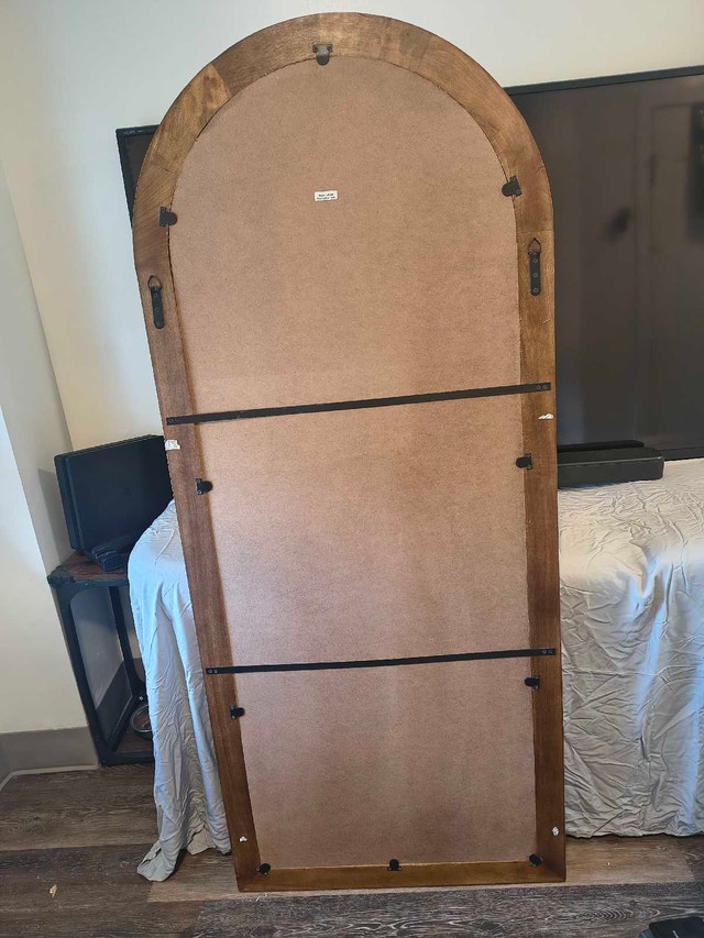 Arched Wood Wall Mirror Frame - photo 2