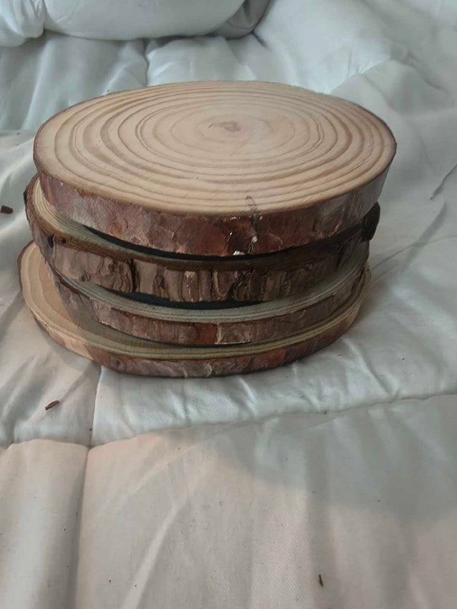 Natural Wood Slice Coasters