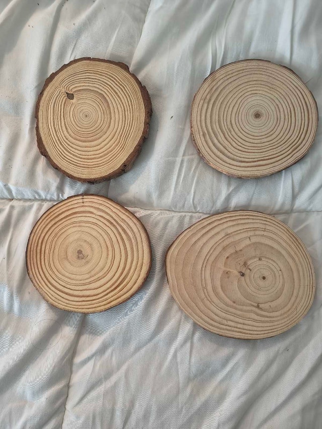 Natural Wood Slice Coasters - photo 2