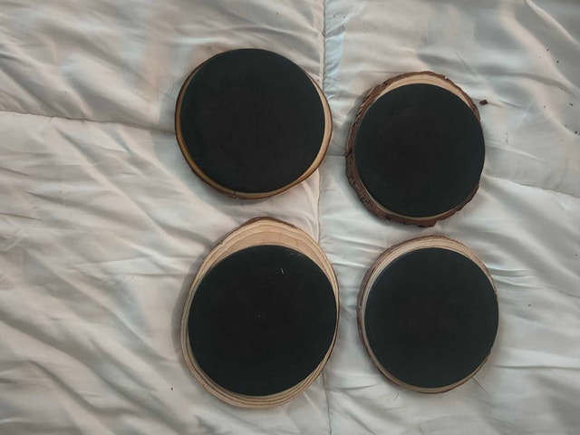 Natural Wood Slice Coasters - photo 3