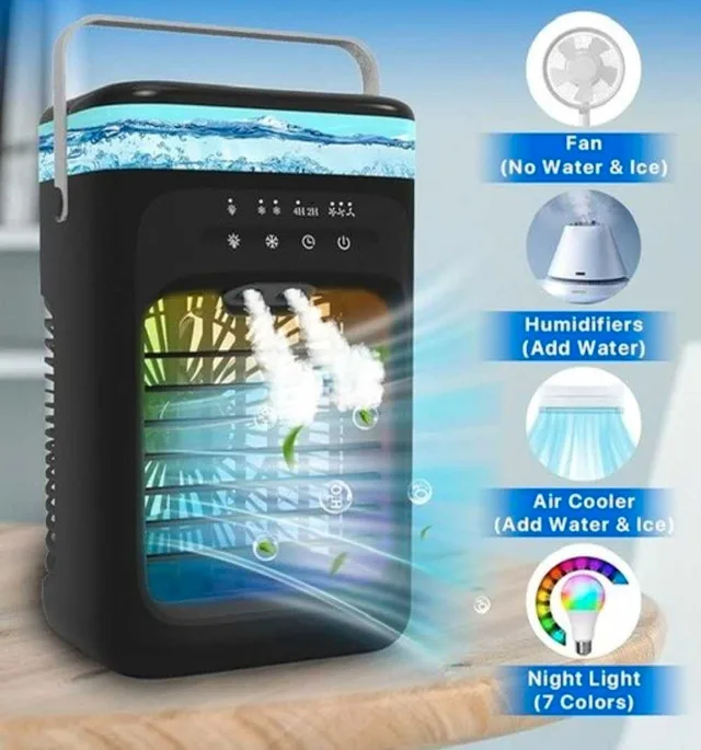 Vatony® Mini Air Conditioner with 1000ML Tank - Black image indicator(3)