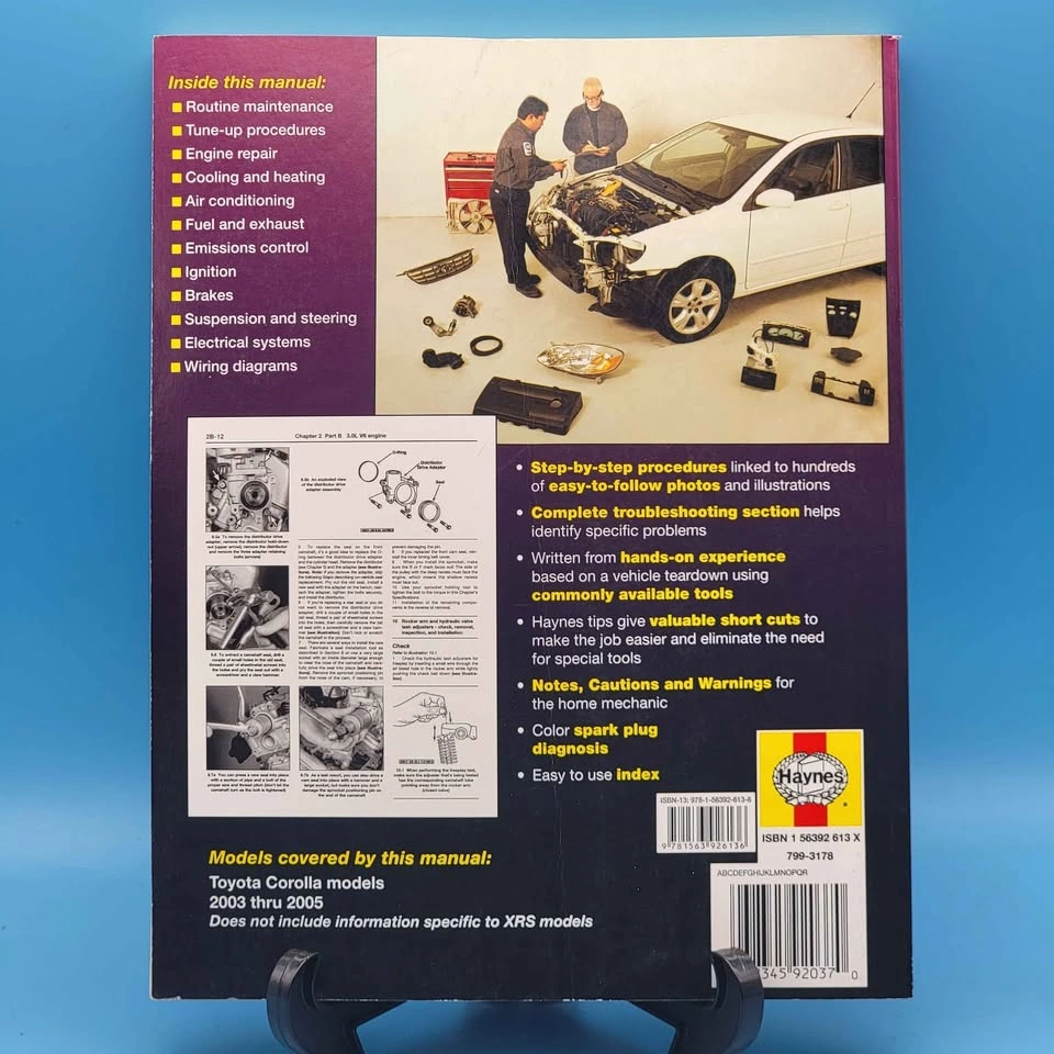 Haynes Repair Manual TOYOTA COROLLA 2003 thru 2005 - photo 3