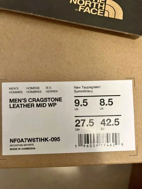 THE NORTH FACE Men's Cragstone Leather Mid Waterproof Hiking Boo