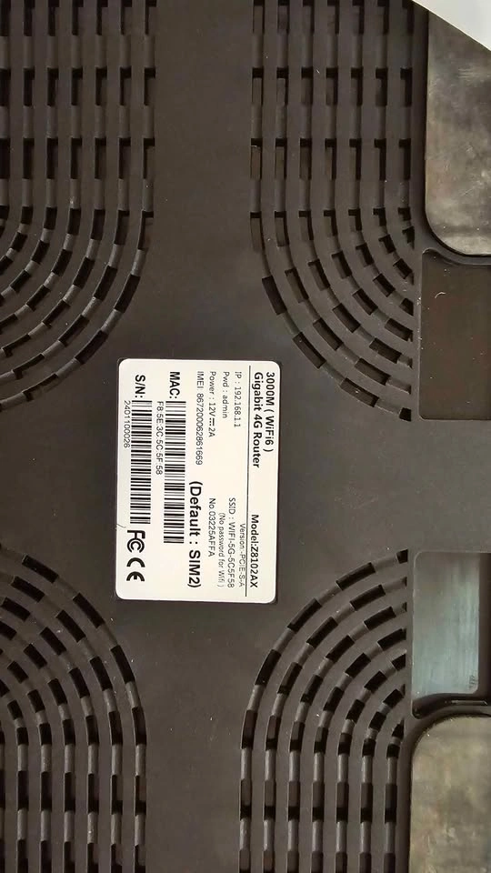 3000M WiFi6 Gigabit 4G Router Z8102AX - photo 4