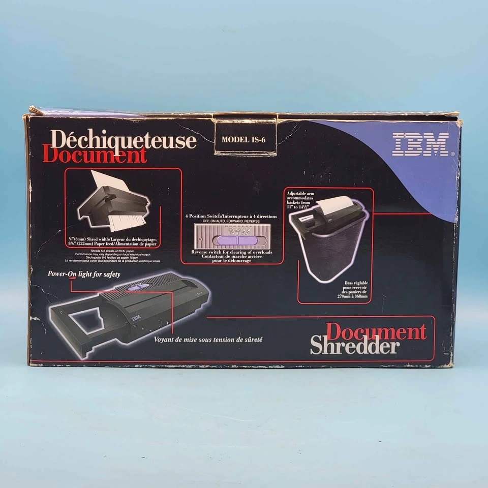 Vintage IBM (1999) IS-6 Document Shredder - photo 2