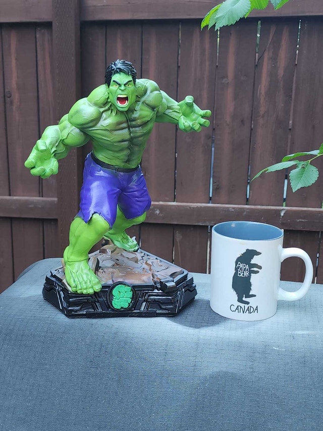 collectable Hulk statue