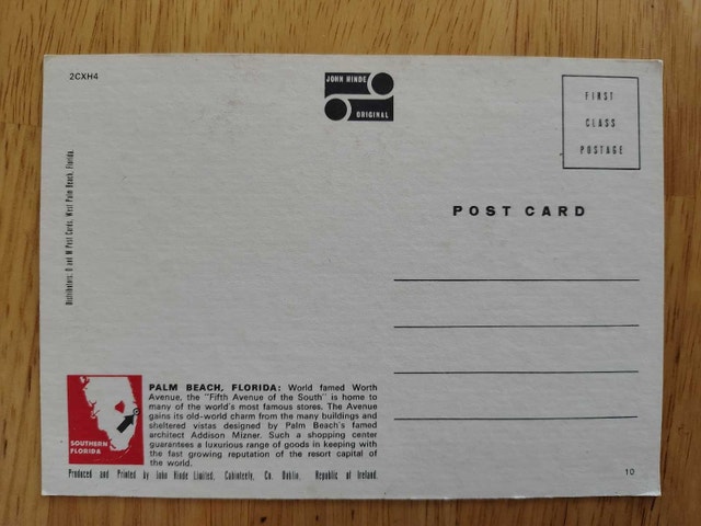 John Hinde Original Post Cards - Palm Beach, FL - photo 2