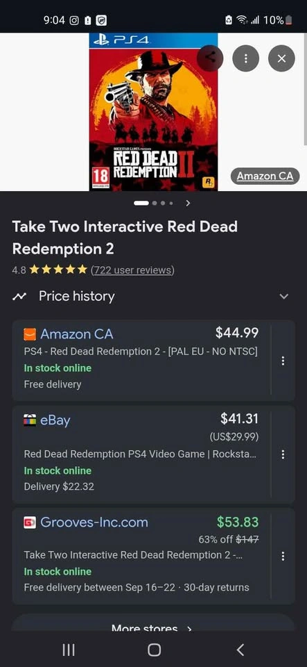 Ps4 red dead redemption comes with 3 disc's - photo 2