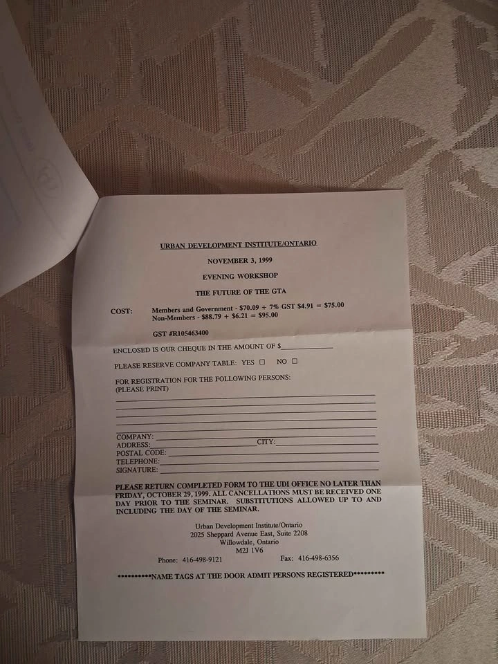 Historical 1999 Toronto GTA Development Ephemera - photo 2