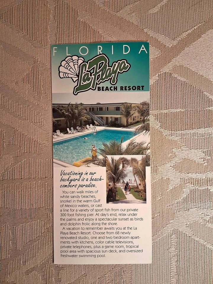 Vintage 1981 Florida Travel Pamphlet - La Playa Beach Resort