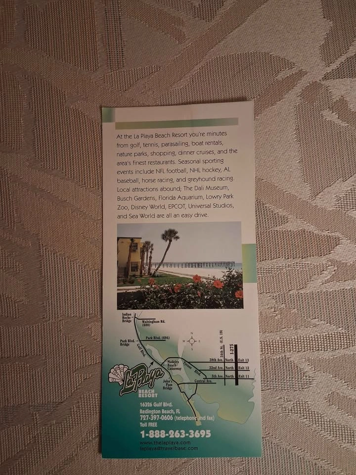 Vintage 1981 Florida Travel Pamphlet - La Playa Beach Resort - photo 2