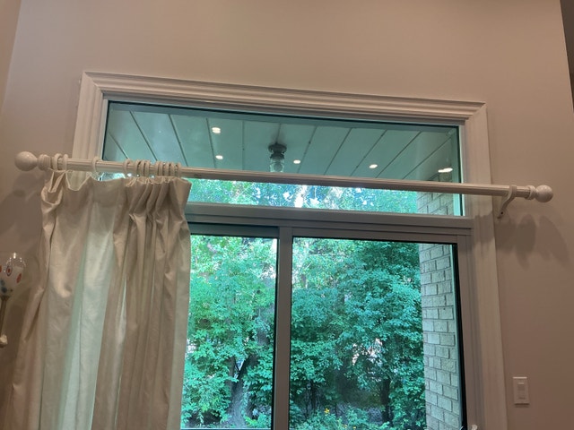 White Curtain Rods and Drapes - photo 2