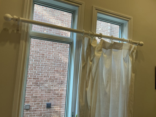 White Curtain Rods and Drapes - photo 3