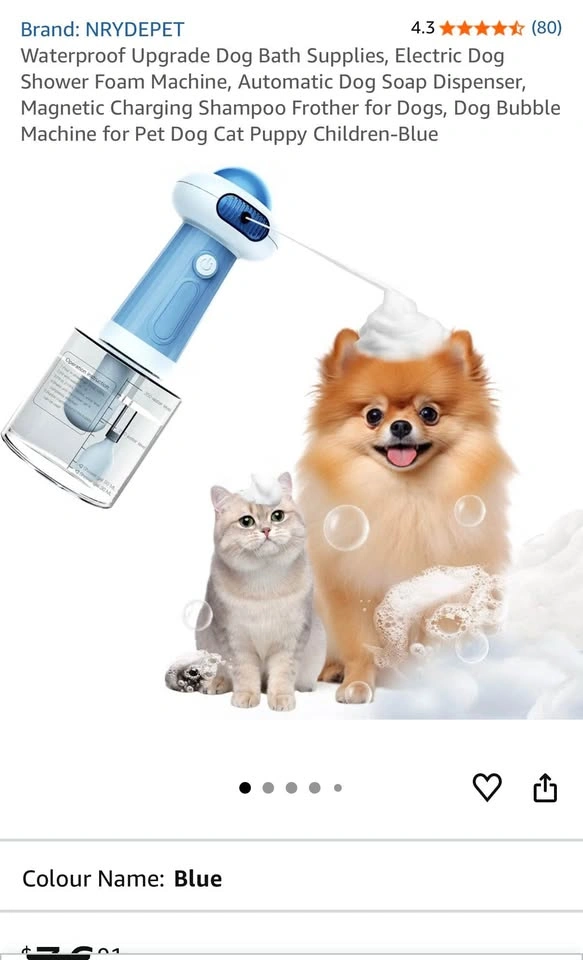 Pet Bubble Machine / Dog & Cat Shampoo Foamer - photo 2