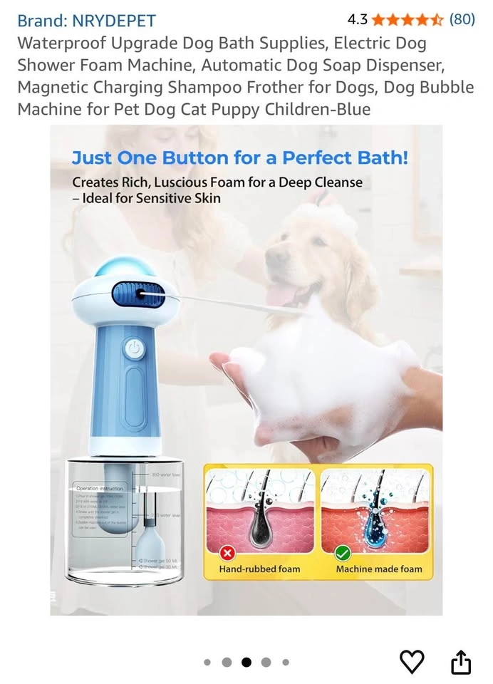 Pet Bubble Machine / Dog & Cat Shampoo Foamer - photo 4