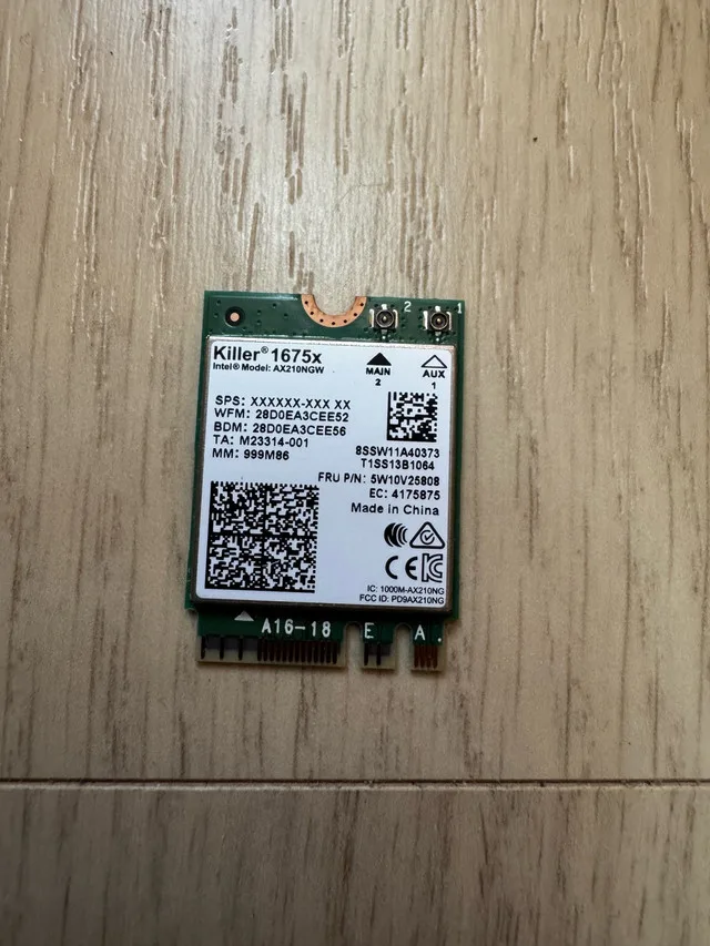 Intel Killer AX210 WiFi 6E Wireless Card thumbnail