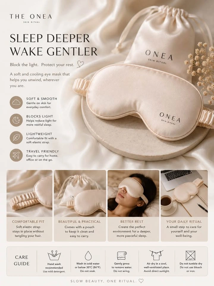 The ONEA Silk Sleep Eye Mask – Soft, Comfortable & Gift-Ready - photo 3