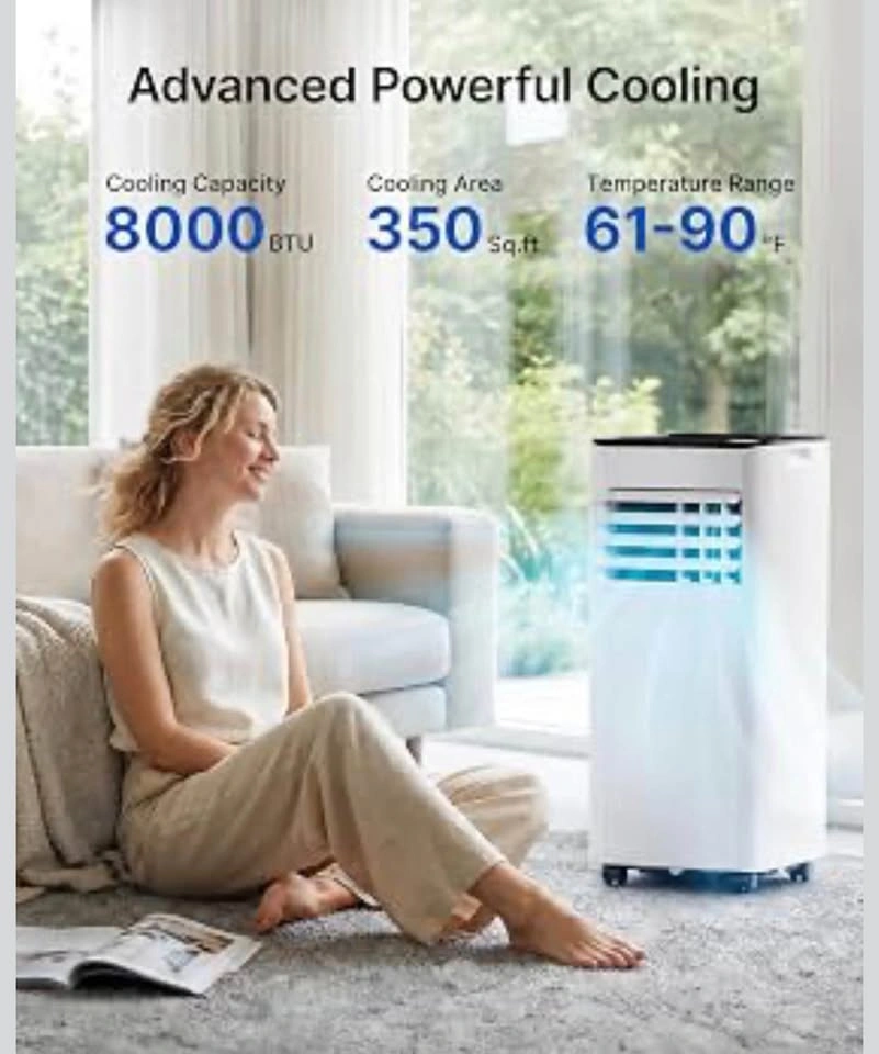 8000 BTU Portable Air Conditioner, 4-in-1 AC Unit - photo 2