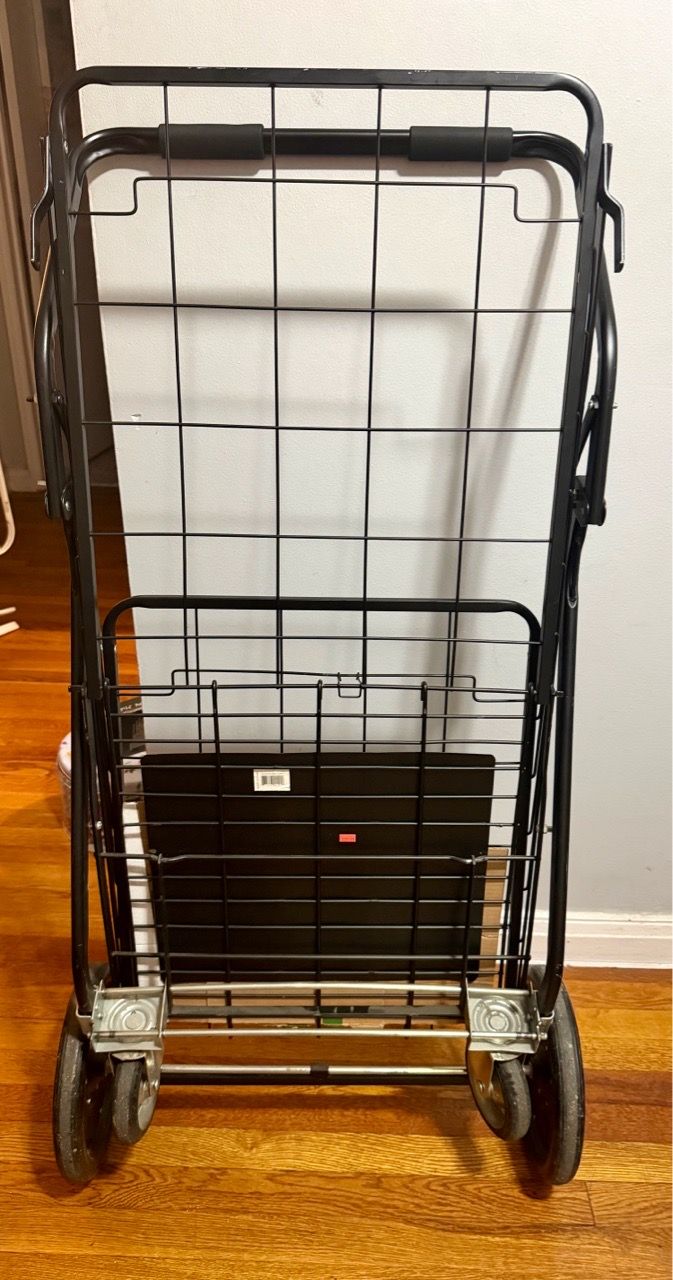 Extra Large Black Heavy-Duty Folding Shopping Cart - photo 3