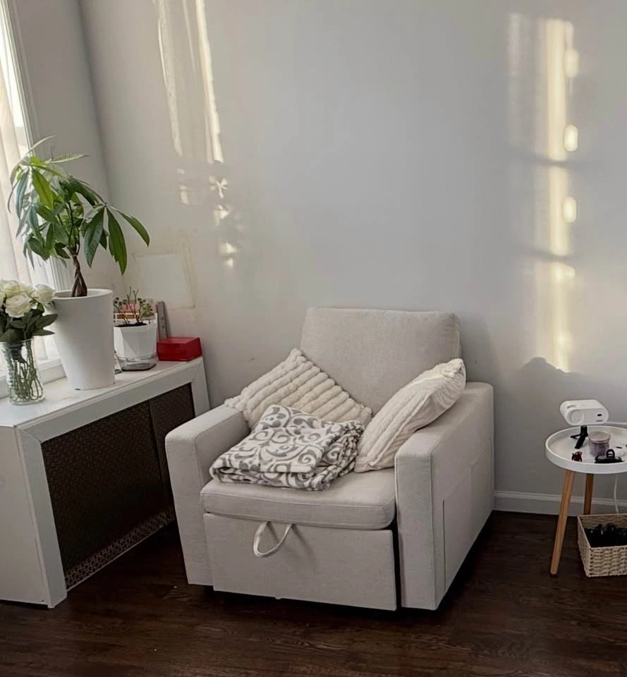 VITAHOME 3-in-1 Convertible Sofa Chair Bed – Beige - photo 3
