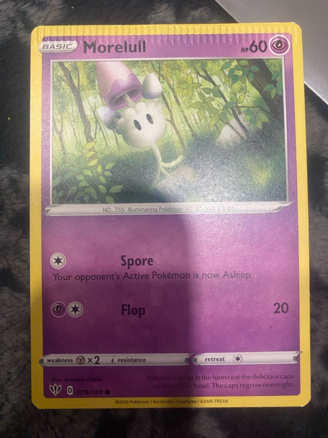 Pokémon Crimp Error Card Morelull 079/189