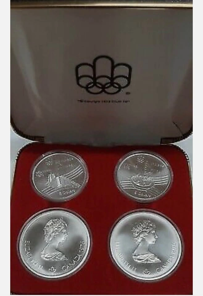 1976 Canada Montreal Olympic Games .925 Silver Four Coin Set - photo 4