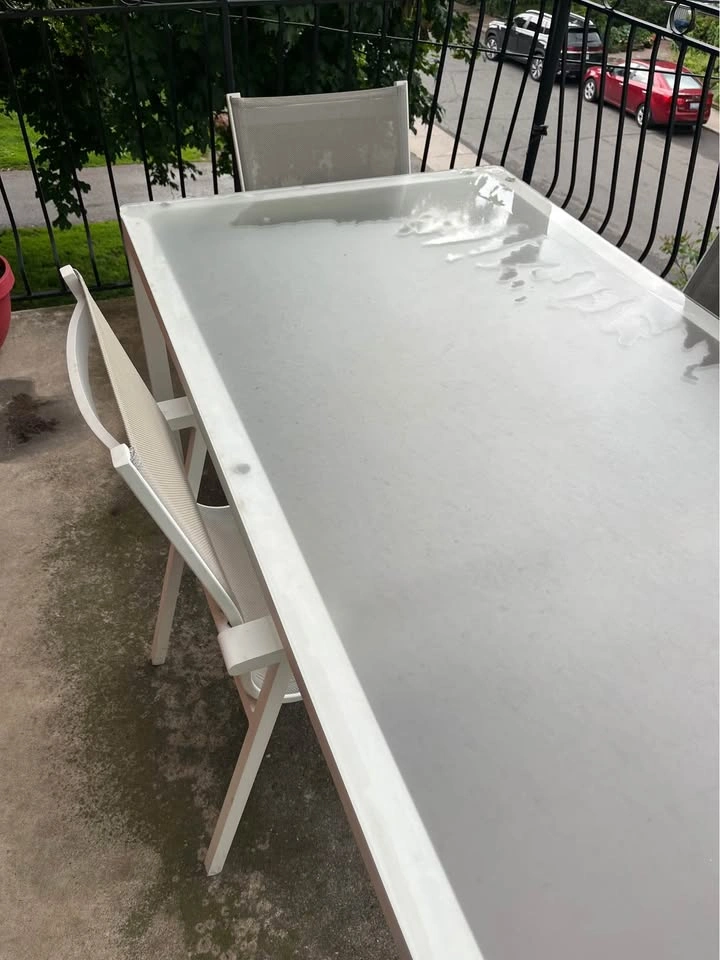 Italian outdoor Glass Table and 4 chairs - photo 2