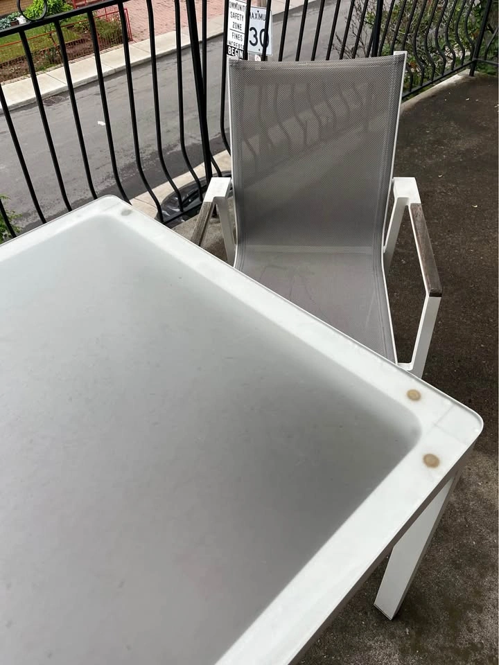 Italian outdoor Glass Table and 4 chairs - photo 3