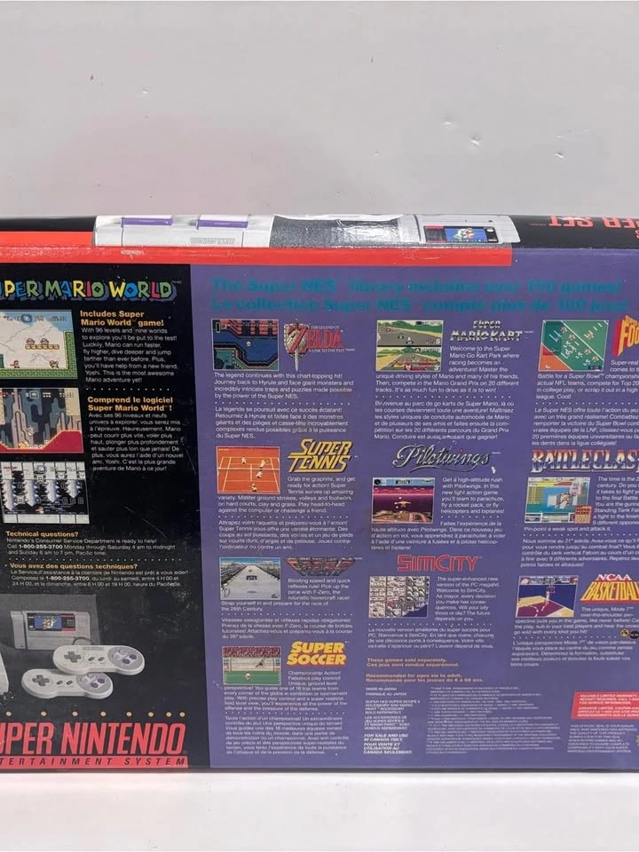 Super Nintendo SNES Super Set SNS-001 Original Box - photo 2
