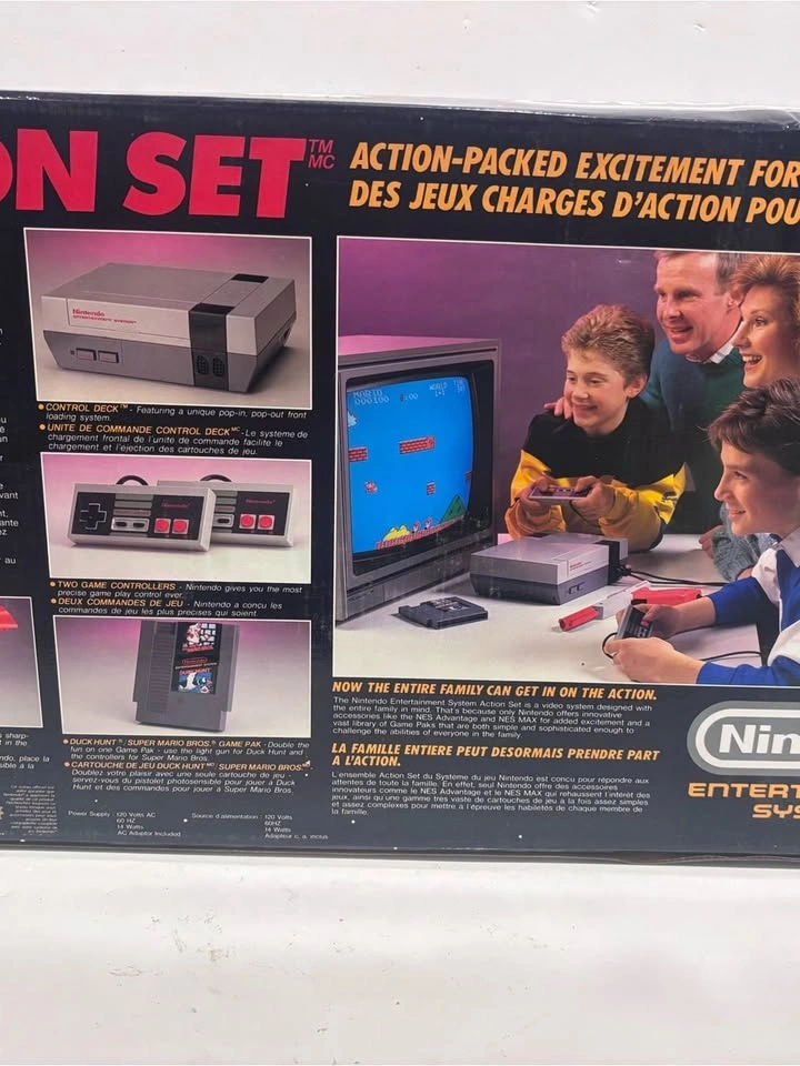Nintendo NES Action Set Mattel Canada Box Zapper 2 Controllers - photo 4