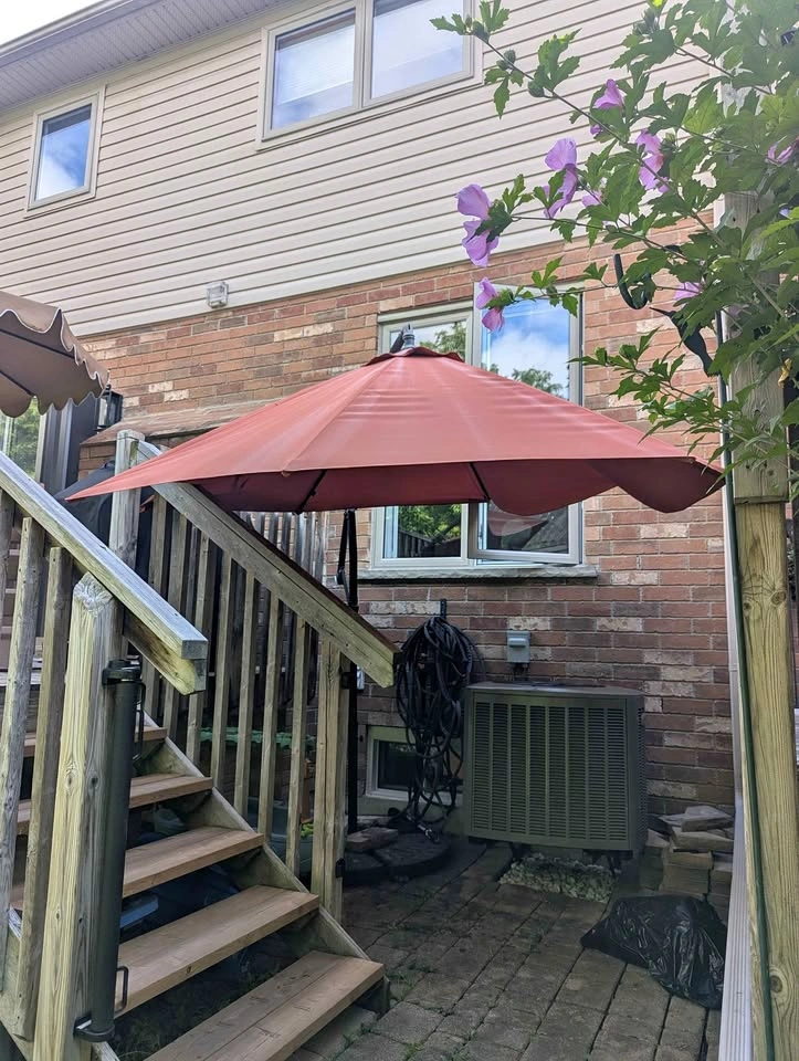 Terracotta Cantilever Patio Umbrella 10ft coverage