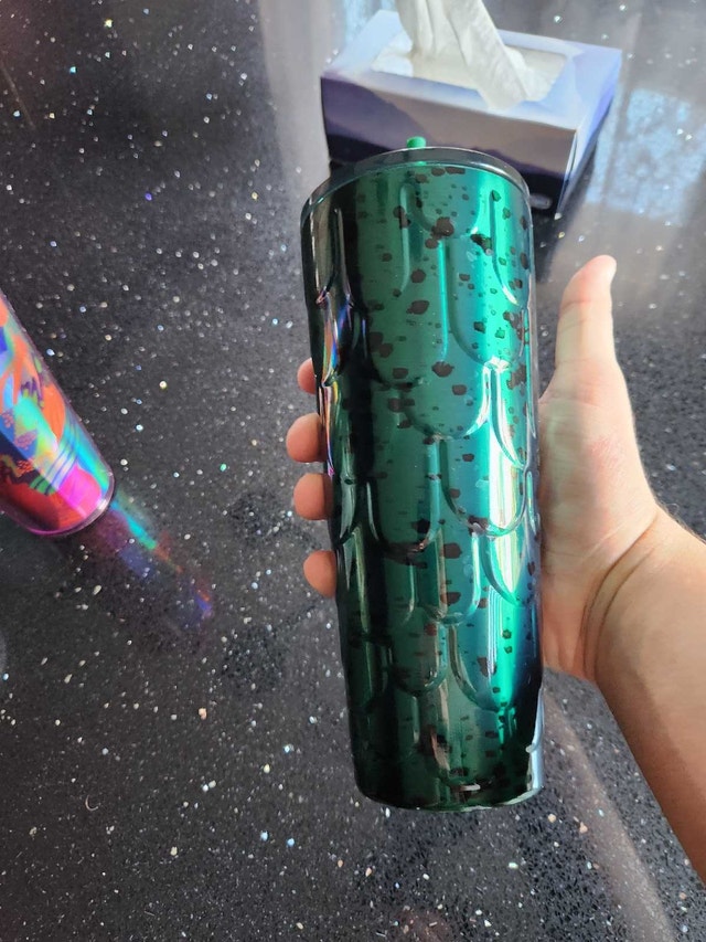 Starbucks Green Mermaid Scale Tumbler