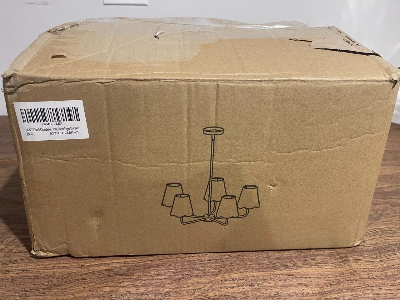 KAISITE Black Chandelier 5-Light