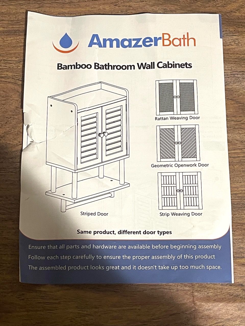 AmazerBath Bamboo Bathroom Wall Cabinet